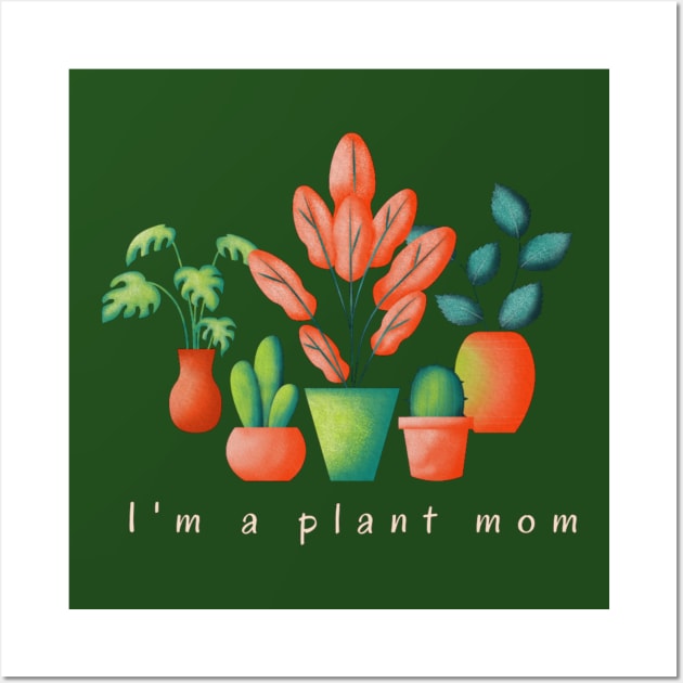 Plant mom t-shirt, indoor plants lover t-shirt Wall Art by Kikapu creations